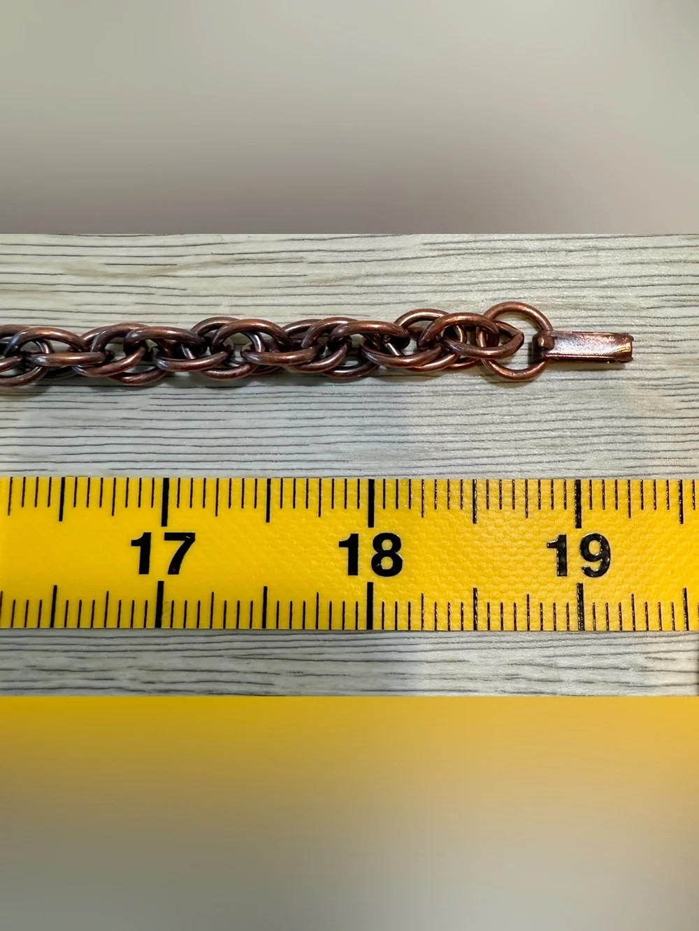 Vintage Copper Links Necklace 19”